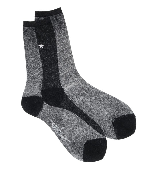 CONVERSE TOKYO（コンバーストウキョウ）の「STAR★ GLITTER SHEER SOX（ソックス/靴下・レディース・ベージュ/チャコールグレー/ブラック・FREE）」の2枚目の写真