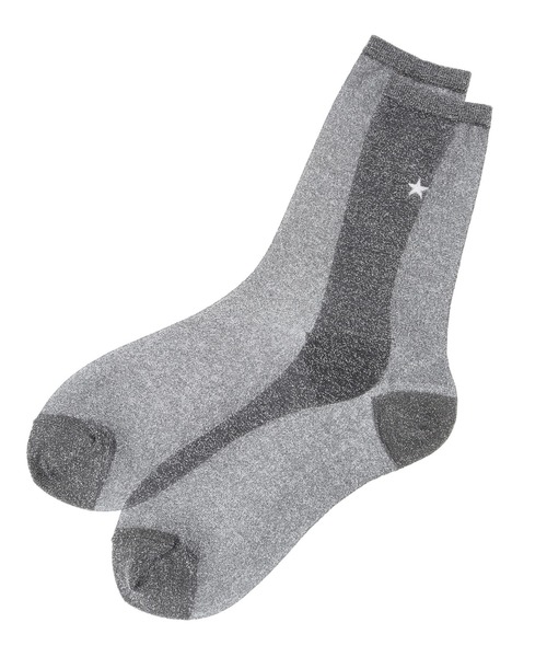 CONVERSE TOKYO（コンバーストウキョウ）の「STAR★ GLITTER SHEER SOX（ソックス/靴下・レディース・ベージュ/チャコールグレー/ブラック・FREE）」の7枚目の写真