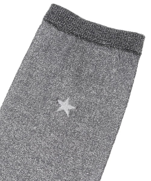 CONVERSE TOKYO（コンバーストウキョウ）の「STAR★ GLITTER SHEER SOX（ソックス/靴下・レディース・ベージュ/チャコールグレー/ブラック・FREE）」の8枚目の写真