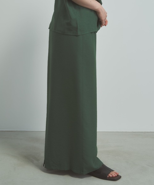 Libra Cue(リブラ キュー)の「スリットナローロングスカート(スカート・レディース・グリーン/ブラック・FREE)」の17枚目の写真