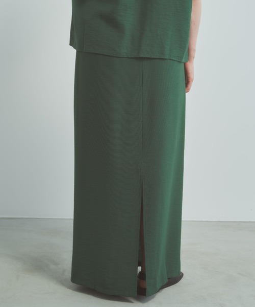 Libra Cue(リブラ キュー)の「スリットナローロングスカート(スカート・レディース・グリーン/ブラック・FREE)」の18枚目の写真