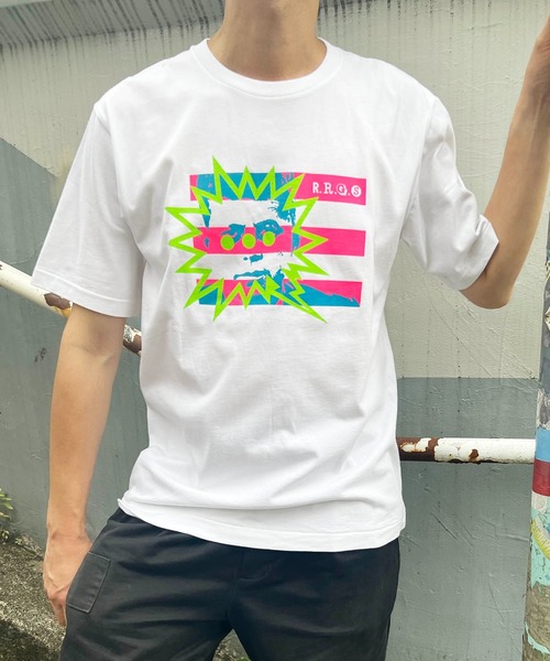 R.R.G.S（アールアールジーエス）の「KENEDDY TEE（Tシャツ/カットソー・メンズ・ブラック/ホワイト・S/M/L/XL）」の4枚目の写真