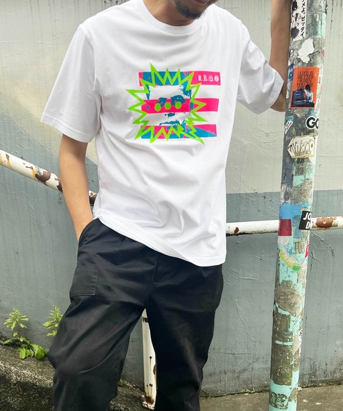 R.R.G.S（アールアールジーエス）の「KENEDDY TEE（Tシャツ/カットソー・メンズ・ブラック/ホワイト・S/M/L/XL）」の11枚目の写真