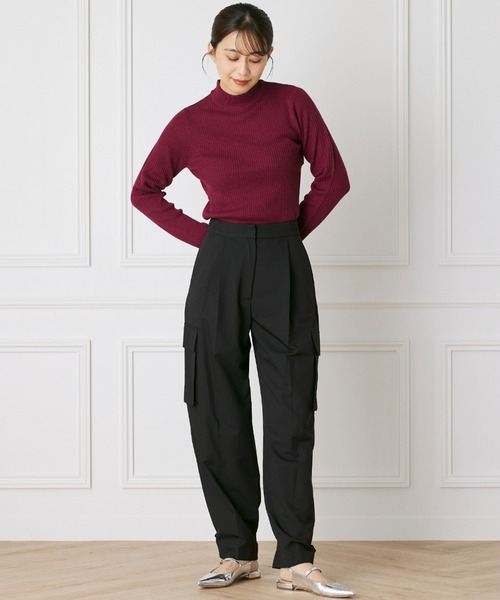 INED CLARO（イネドクラロ）の「エステルレーヨンストレッチカーゴパンツ（カーゴパンツ・レディース・チャコールグレー/ブラック・フリー）」の17枚目の写真