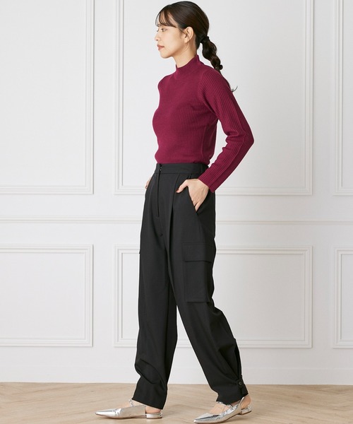 INED CLARO（イネドクラロ）の「エステルレーヨンストレッチカーゴパンツ（カーゴパンツ・レディース・チャコールグレー/ブラック・フリー）」の19枚目の写真