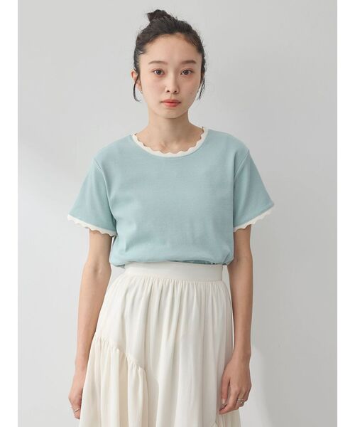 eLLa_Selectshop スカラッププルオーバー 新品 eLLa selectshop エラ スカラッププルオーバー ネイビー