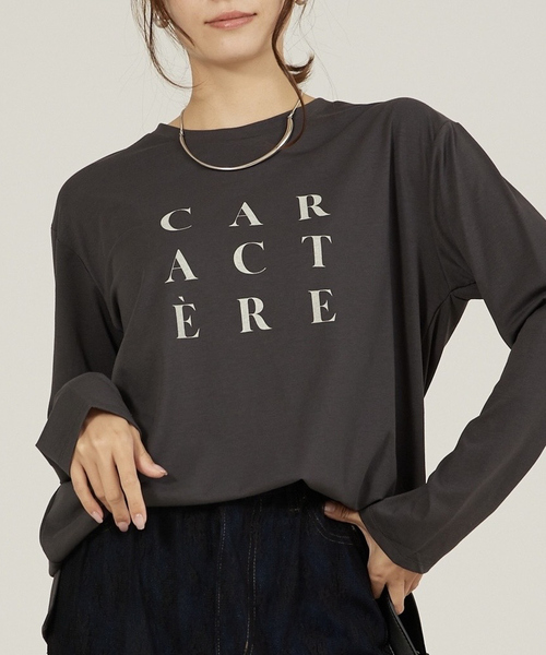 abahouse mavie(アバハウスマヴィ)の「【定番/長袖】ロゴロンT(Tシャツ/カットソー・レディース・グレー系その他/ホワイト系その他2/ホワイト系その他/ブラック系その他/ホワイト系その他3/グレー系その他2・フリー)」の5枚目の写真