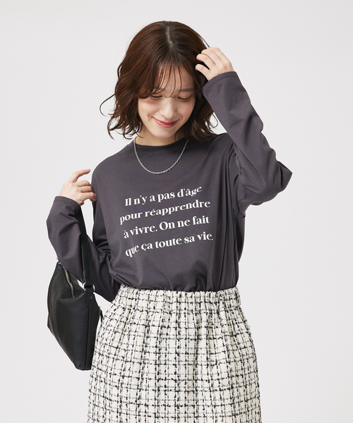 abahouse mavie(アバハウスマヴィ)の「【定番/長袖】ロゴロンT(Tシャツ/カットソー・レディース・グレー系その他/ホワイト系その他2/ホワイト系その他/ブラック系その他/ホワイト系その他3/グレー系その他2・フリー)」の13枚目の写真