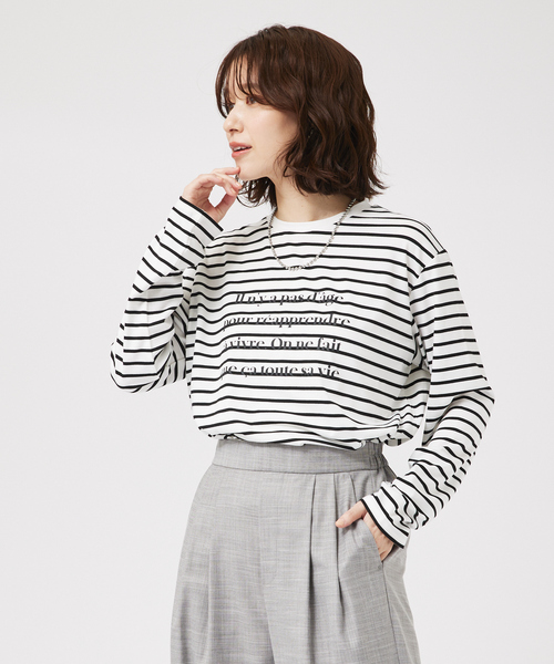 abahouse mavie(アバハウスマヴィ)の「【定番/長袖】ロゴロンT(Tシャツ/カットソー・レディース・グレー系その他/ホワイト系その他2/ホワイト系その他/ブラック系その他/ホワイト系その他3/グレー系その他2・フリー)」の16枚目の写真