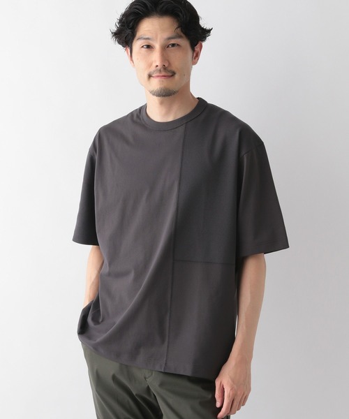 GLOBAL WORK(グローバルワーク)の「サラサラ快適DRY切り替えTEE2/986826(Tシャツ/カットソー・メンズ・ブラック/チャコール/ホワイト・MEDIUM/SMALL/X-LARGE/LARGE)」の1枚目の写真