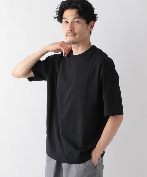 GLOBAL WORK(グローバルワーク)の「サラサラ快適DRY切り替えTEE2/986826(Tシャツ/カットソー・メンズ・ブラック/チャコール/ホワイト・MEDIUM/SMALL/X-LARGE/LARGE)」の3枚目の写真