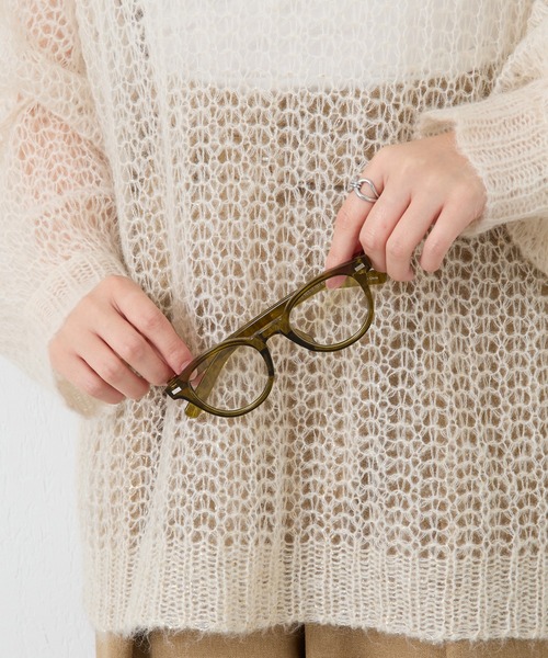 PAPILLONNER（パピヨネ）の「クリアフレーム（サングラス・レディース・グリーン/ブラック・FREE）」の6枚目の写真