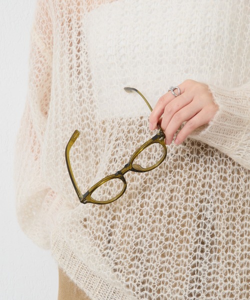 PAPILLONNER（パピヨネ）の「クリアフレーム（サングラス・レディース・グリーン/ブラック・FREE）」の7枚目の写真