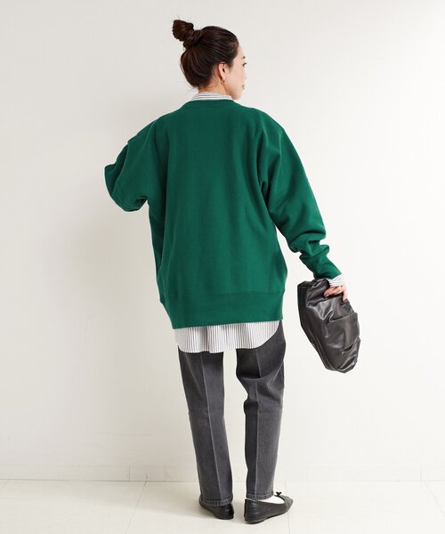 Champion(チャンピオン)の「Champion/チャンピオン 別注 REVERSE WEAVE プルオーバー(スウェット・レディース・チャコールグレー/ベージュ/ネイビー/グリーン・FREE)」の5枚目の写真