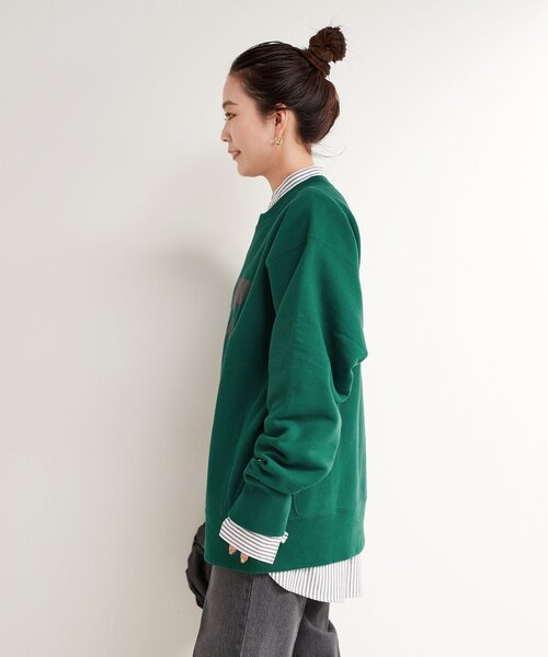 Champion(チャンピオン)の「Champion/チャンピオン 別注 REVERSE WEAVE プルオーバー(スウェット・レディース・チャコールグレー/ベージュ/ネイビー/グリーン・FREE)」の7枚目の写真