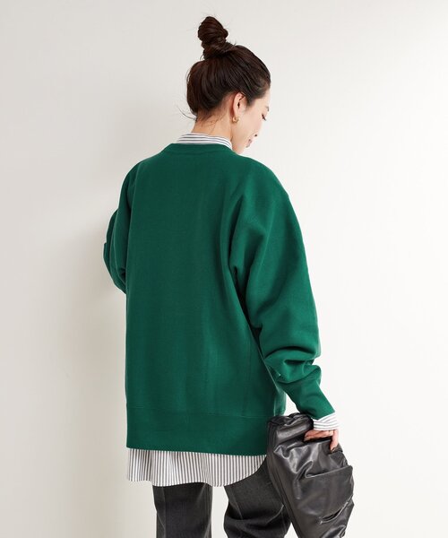 Champion(チャンピオン)の「Champion/チャンピオン 別注 REVERSE WEAVE プルオーバー(スウェット・レディース・チャコールグレー/ベージュ/ネイビー/グリーン・FREE)」の8枚目の写真