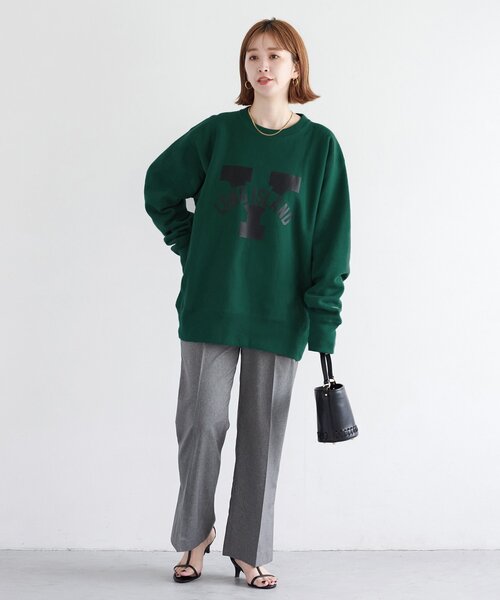 Champion(チャンピオン)の「Champion/チャンピオン 別注 REVERSE WEAVE プルオーバー(スウェット・レディース・チャコールグレー/ベージュ/ネイビー/グリーン・FREE)」の9枚目の写真