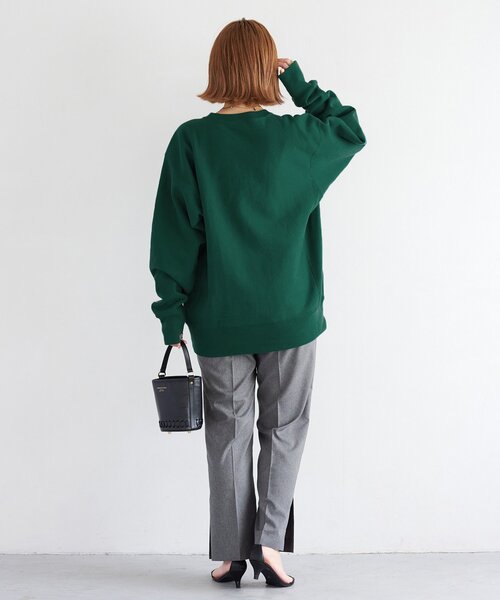 Champion(チャンピオン)の「Champion/チャンピオン 別注 REVERSE WEAVE プルオーバー(スウェット・レディース・チャコールグレー/ベージュ/ネイビー/グリーン・FREE)」の11枚目の写真