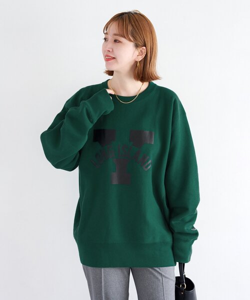 Champion(チャンピオン)の「Champion/チャンピオン 別注 REVERSE WEAVE プルオーバー(スウェット・レディース・チャコールグレー/ベージュ/ネイビー/グリーン・FREE)」の12枚目の写真