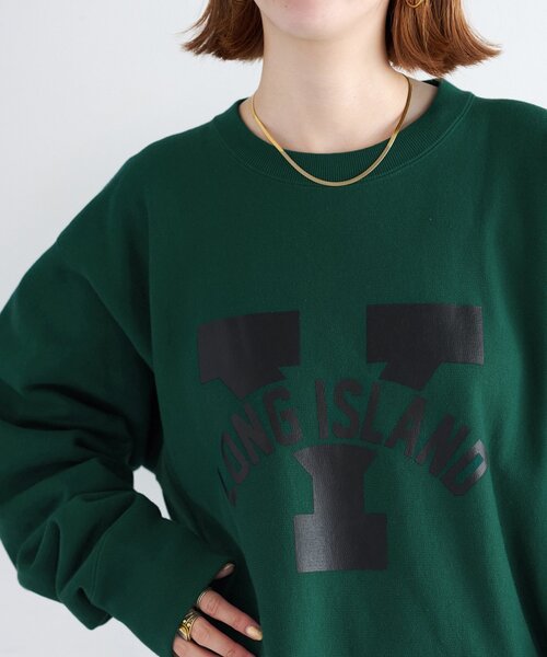 Champion(チャンピオン)の「Champion/チャンピオン 別注 REVERSE WEAVE プルオーバー(スウェット・レディース・チャコールグレー/ベージュ/ネイビー/グリーン・FREE)」の16枚目の写真