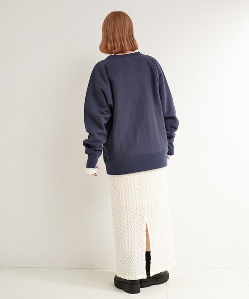 Champion(チャンピオン)の「Champion/チャンピオン 別注 REVERSE WEAVE プルオーバー(スウェット・レディース・チャコールグレー/ベージュ/ネイビー/グリーン・FREE)」の19枚目の写真