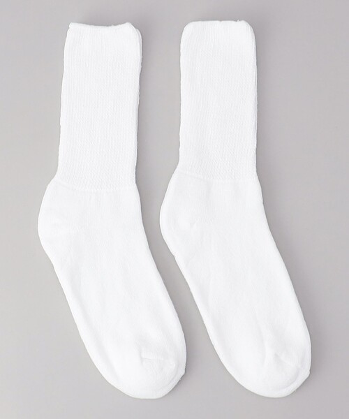 Railroad Sock（レイルロードソック）の「【お得な２足セット】Railroad sock　無地クルーソックス（ソックス/靴下・レディース・ナチュラル/ホワイト・FREE）」の2枚目の写真