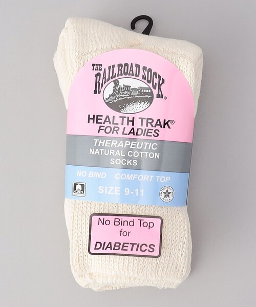 Railroad Sock（レイルロードソック）の「【お得な２足セット】Railroad sock　無地クルーソックス（ソックス/靴下・レディース・ナチュラル/ホワイト・FREE）」の4枚目の写真