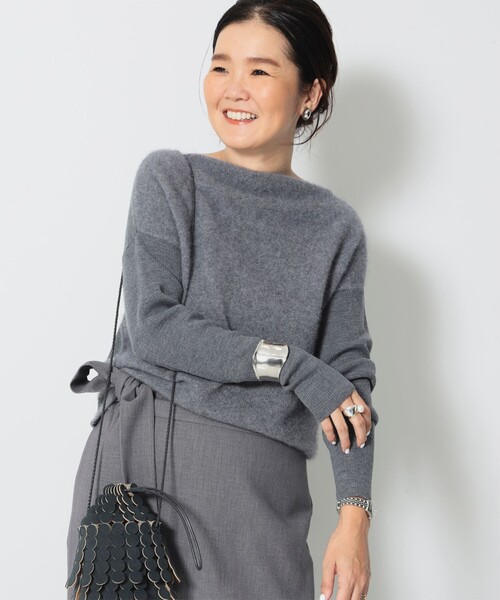 【セール】フラッフィ ボートネック プルオーバー（ニット/セーター）｜Demi-Luxe BEAMS（デミルクス ビームス）