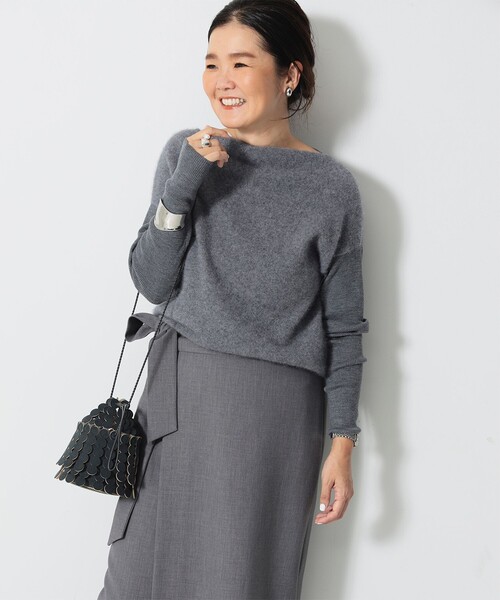 【セール】フラッフィ ボートネック プルオーバー（ニット/セーター）｜Demi-Luxe BEAMS（デミルクス ビームス）