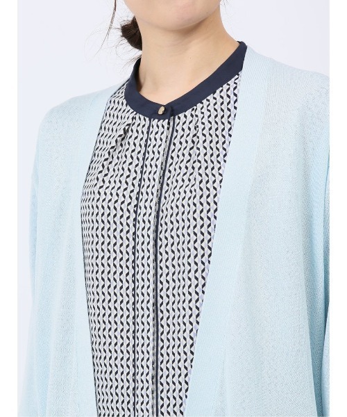 m.f.editorial（エムエフエディトリアル）の「【ストレッチ ウォッシャブル】m.f.エディトリアル  レディース 透かし編み カーディガン（カーディガン/ボレロ・レディース・ベージュ/グレー/ブラック/スカイブルー・MEDIUM/LARGE）」の17枚目の写真