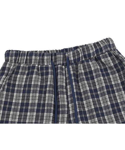 muahmuah(ムーアムーア)の「A'GEM/9 × .kom 『muah muah/ムーアムーア』 WIDE CHECK BANDING PANTS/ワイドチェックバンディングパンツ(その他パンツ・レディース・ブラック/ネイビー・M/S)」の17枚目の写真
