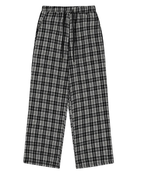muahmuah(ムーアムーア)の「A'GEM/9 × .kom 『muah muah/ムーアムーア』 WIDE CHECK BANDING PANTS/ワイドチェックバンディングパンツ(その他パンツ・レディース・ブラック/ネイビー・M/S)」の14枚目の写真