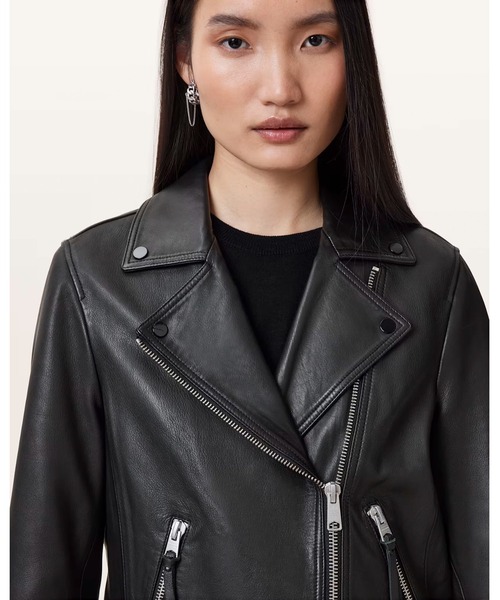 DALBY SLIM FIT LEATHER BIKER JACKET | DALBY スリム フィット