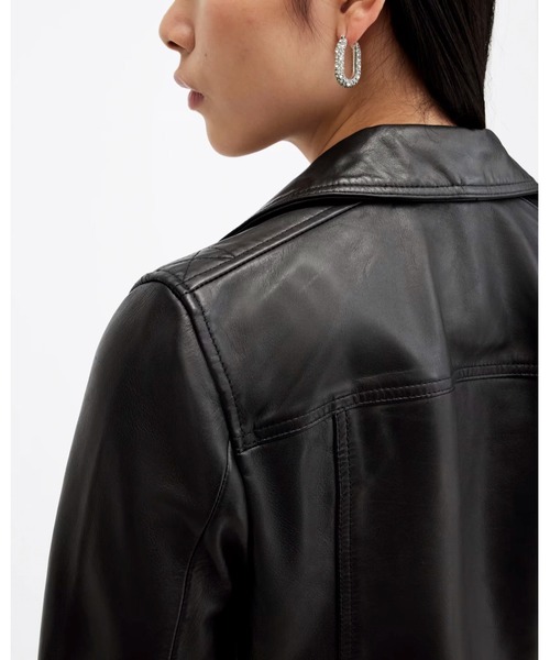DALBY SLIM FIT LEATHER BIKER JACKET | DALBY スリム フィット