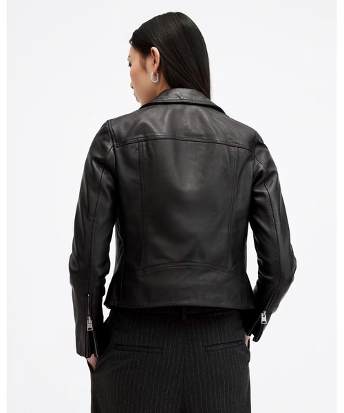 DALBY SLIM FIT LEATHER BIKER JACKET | DALBY スリム フィット