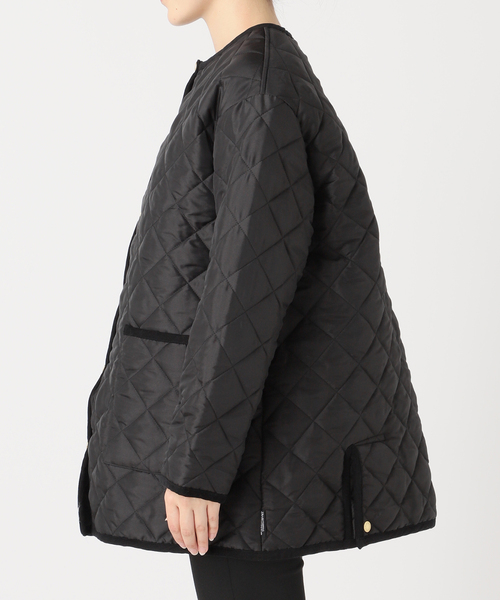 Traditional Weatherwear(トラディショナルウェザーウェア)の「【TRADITIONAL WEATHERWEAR】ARKLEY MIDDLE A-LINE L242APQCO0386AA(その他アウター・レディース・ブラック/ネイビー・32/34)」の4枚目の写真