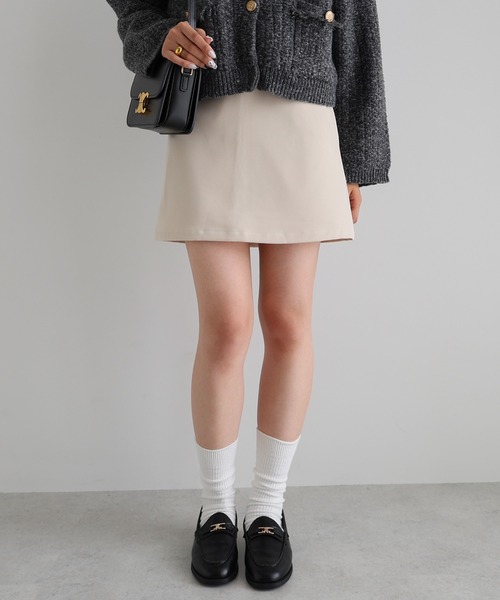 レイヤードミニスカートパンツキュロット（スカート）｜andme