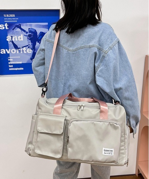 FREE STYLISTS(フリー スタイリスト)の「【シューズが入るポケット付き!】マルチボストンバッグ(ボストンバッグ・レディース・ブラック/グレー/カーキ/ブルー・FREE)」の12枚目の写真