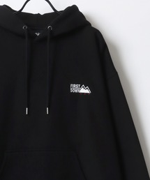 FIRST DOWN（ファーストダウン）の「FIRST DOWN/ファーストダウン LOGO HOODED SWEAT/オーバーサイズ 裏起毛 ワンポイント刺繍 スウェット パーカー フーディー/レディース メンズ（パーカー・メンズ）」