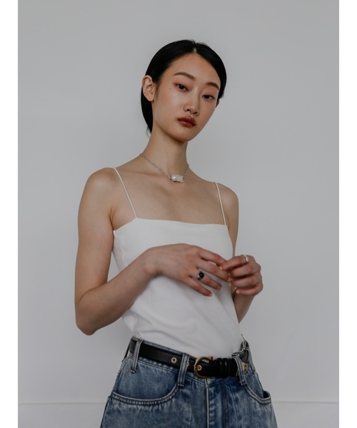 Katrin TOKYO(カトリーントーキョー)の「cup-in tube camisole(キャミソール・レディース・ネイビー/ブラウン/ホワイト・XS/FREE)」の12枚目の写真