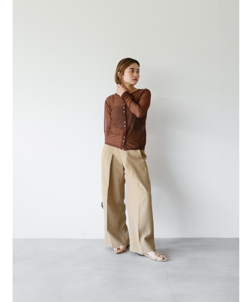 Katrin TOKYO(カトリーントーキョー)の「cup-in tube camisole(キャミソール・レディース・ネイビー/ブラウン/ホワイト・XS/FREE)」の18枚目の写真