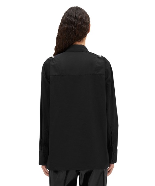 MSGM(エムエスジーエム)の「ジップディテール ポプリンシャツ(シャツ/ブラウス・レディース・ブラック・38)」の3枚目の写真