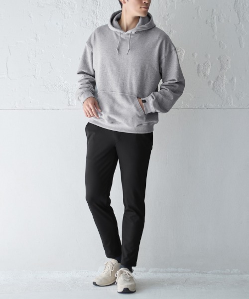 BODY WILD（ボディーワイルド）の「BODY WILD/ボディワイルド フーディー 綿100％ コットン裏毛（スウェット・メンズ・ブラック/杢グレー・MEDIUM/LARGE）」の7枚目の写真