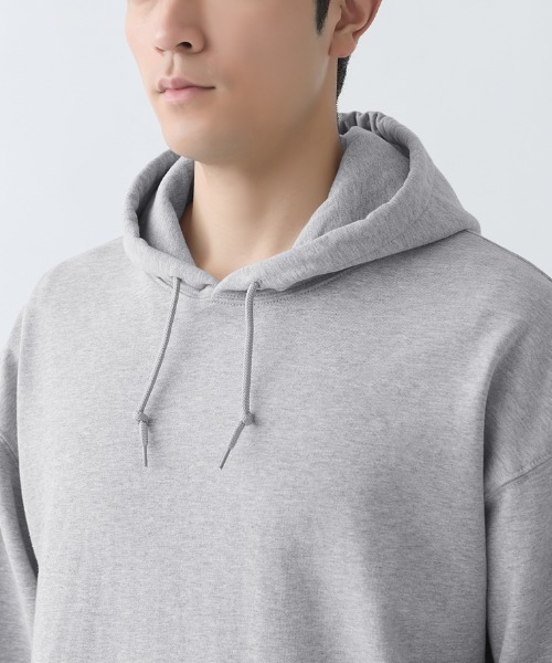 BODY WILD（ボディーワイルド）の「BODY WILD/ボディワイルド フーディー 綿100％ コットン裏毛（スウェット・メンズ・ブラック/杢グレー・MEDIUM/LARGE）」の9枚目の写真