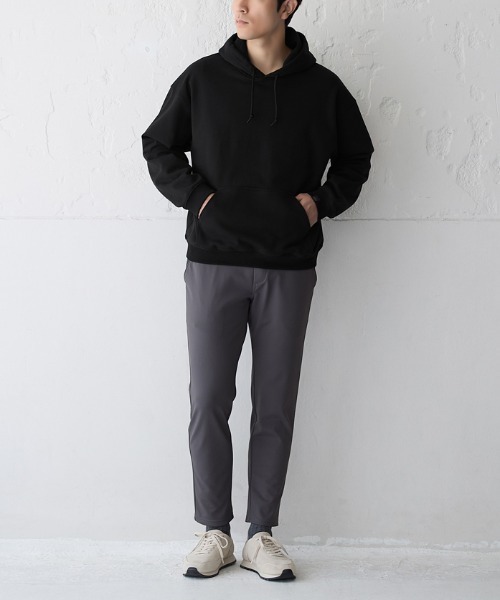 BODY WILD（ボディーワイルド）の「BODY WILD/ボディワイルド フーディー 綿100％ コットン裏毛（スウェット・メンズ・ブラック/杢グレー・MEDIUM/LARGE）」の12枚目の写真