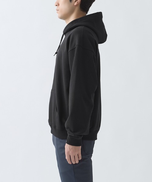 BODY WILD（ボディーワイルド）の「BODY WILD/ボディワイルド フーディー 綿100％ コットン裏毛（スウェット・メンズ・ブラック/杢グレー・MEDIUM/LARGE）」の8枚目の写真