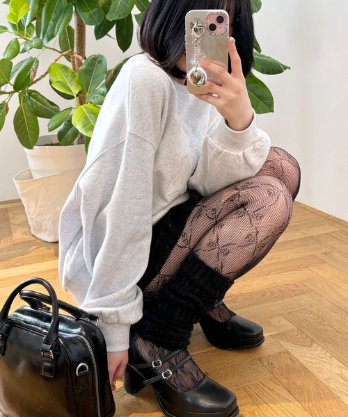 Heather（ヘザー）の「リボンレースタイツ　151257（タイツ/ストッキング・レディース・ブラック/アイボリー・ONE SIZE）」の6枚目の写真