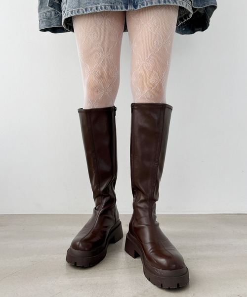 Heather（ヘザー）の「リボンレースタイツ　151257（タイツ/ストッキング・レディース・ブラック/アイボリー・ONE SIZE）」の10枚目の写真