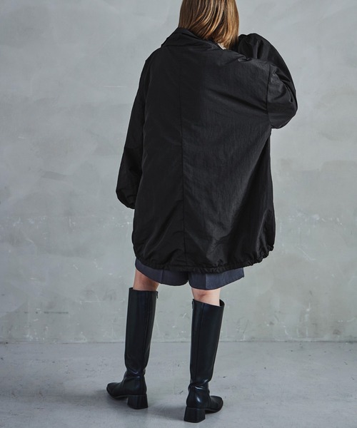 【セール】スタンドカラーモンスターパーカー ブルゾン ジャケット レディース コート テック（ナイロンジャケット）｜Fashion Letter（ファッションレター）