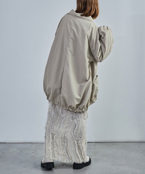 【セール】スタンドカラーモンスターパーカー ブルゾン ジャケット レディース コート テック（ナイロンジャケット）｜Fashion Letter（ファッションレター）